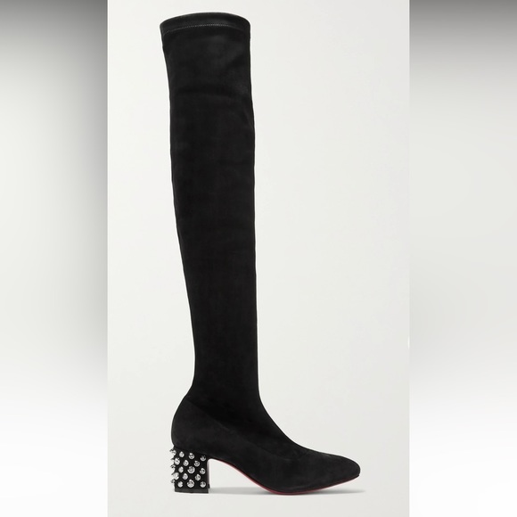 Christian Louboutin Shoes - Christian Louboutin study stretch 55 spiked suede over the knee boots Brand new!